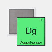 Dg - Dubbelganger Grappig Chemie Elementsymbool Magneet (Voorkant / Achterkant)