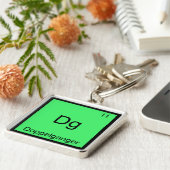 Dg - Dubbelganger Grappig Chemie Elementsymbool Sleutelhanger (Zijkant)