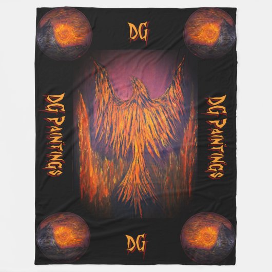 DG Fire Phoenix  Fleece Deken (Voorkant)