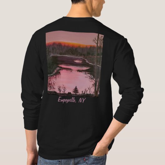 DG Paintings Empeyville Pond Sunset long sleeve  T-shirt (Achterkant)