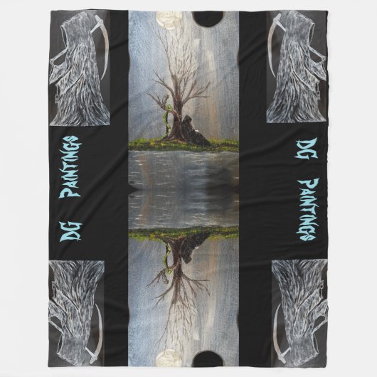 DG Paintings Resting Reaper Fleece Blanket (Voorkant)