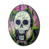DG Paintings Skull Flower  Dartbord (Voorkant Rechts)