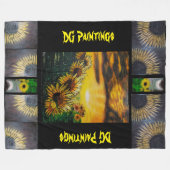 DG Paintings Sunflower Fields Blanket Fleece Deken (Voorkant (Horizontaal))