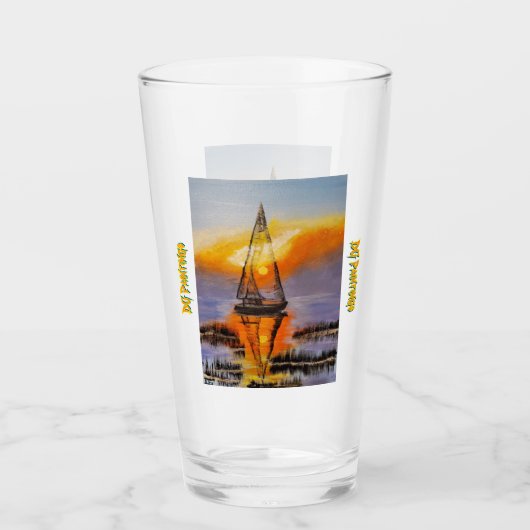 DG Paintings Sunrise Sail Glas (Voorkant)