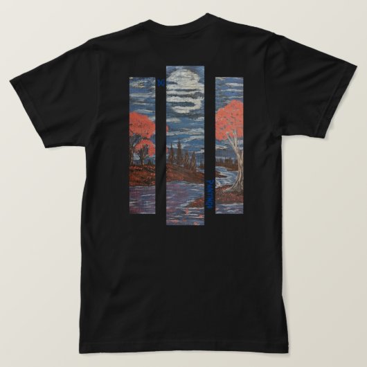 DG Paintings Sunset / Full Moon River  T-Shirt (Design achterkant)