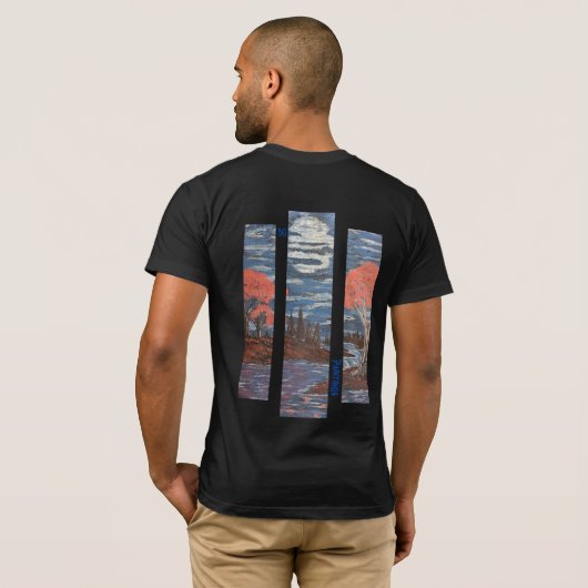 DG Paintings Sunset / Full Moon River  T-Shirt (Achterkant volledig)