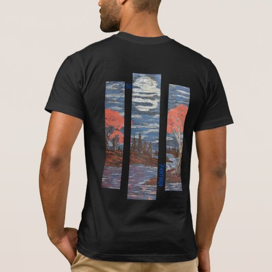 DG Paintings Sunset / Full Moon River  T-Shirt (Achterkant)