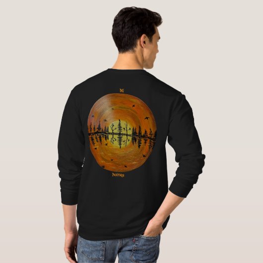 DG Paintings Sunset reflections long sleeve VER.2 T-shirt (Achterkant volledig)