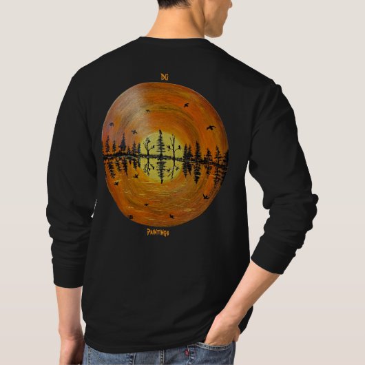 DG Paintings Sunset reflections long sleeve VER.2 T-shirt (Achterkant)