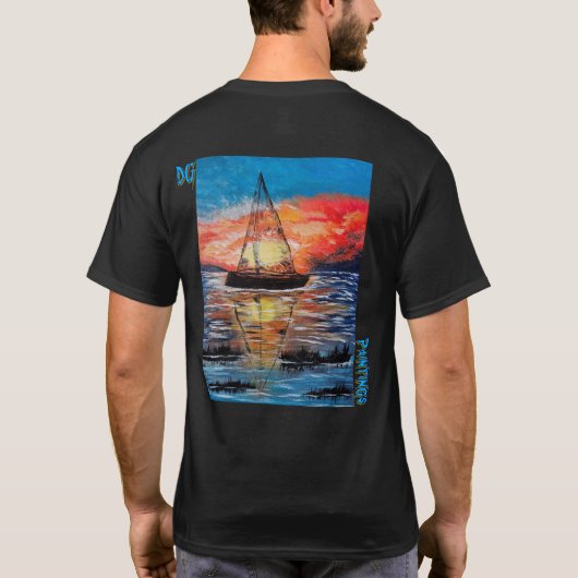 DG Paintings Sunset Sail Central Square NY shirt (Achterkant)