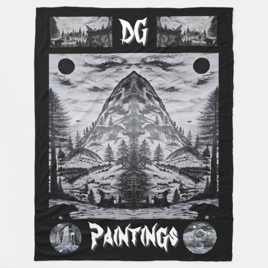 DG Paintings Wild Mountain Blanket Fleece Deken (Voorkant)