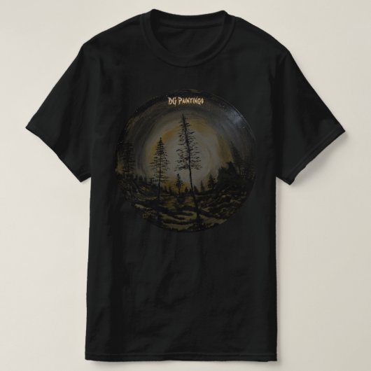 DG Paintings Wolf Moon Valley T-shirt (Design voorkant)