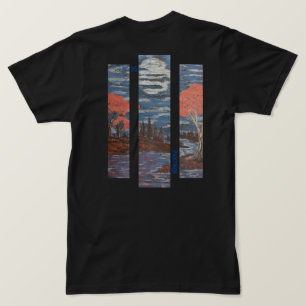DG Paintings Zonsondergang / Volle Maan Rivier T-S T-shirt