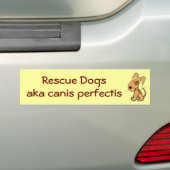 DG Reddingshonden, ook bekend als canis perfectis Bumpersticker (Op auto)