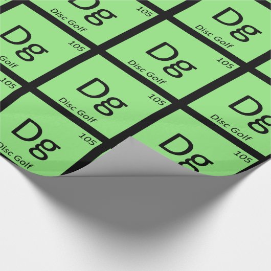 Dg - Schijven Golf Sports Chemistry Element Symbol Cadeaupapier (Hoek)