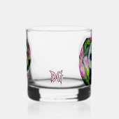 DG Schilderijen Schedel Bloem Drinkset Whisky Glas (Links)