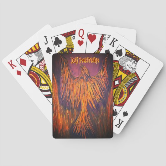 DG Schilderijen Vuur Phoenix Pokerkaarten (Achterkant)