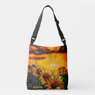 DG Schilderijen Zonnebloemvelden Tote Crossbody Tas