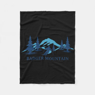 Dger Mountain Washington Ski Resort Skiër Fleece Deken