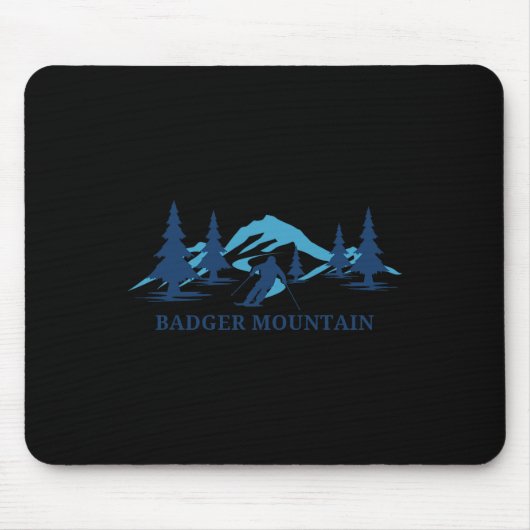 Dger Mountain Washington Ski Resort Skiër Muismat (Voorkant)