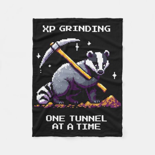 Dger Tunnel Pixel Gamer Stijl  Fleece Deken (Voorkant)