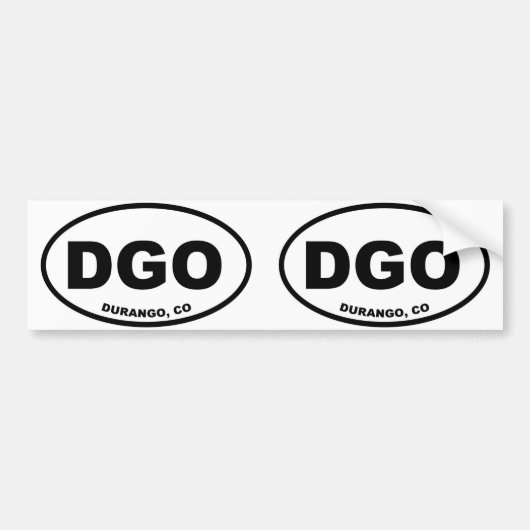 DGO Durango Colorado Bumpersticker (Voorkant)