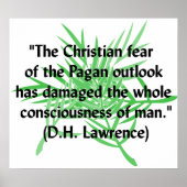 DH Lawrence Pagan Quote Poster (Voorkant)