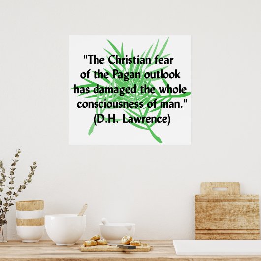 DH Lawrence Pagan Quote Poster (Keuken)