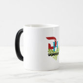 DH Wonders Logo Ceramic Coffee Mug | Minimal Brand Magische Mok (Voorkant links)