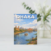 Dhaka Bangladesh Briefkaart (Staand voorkant)