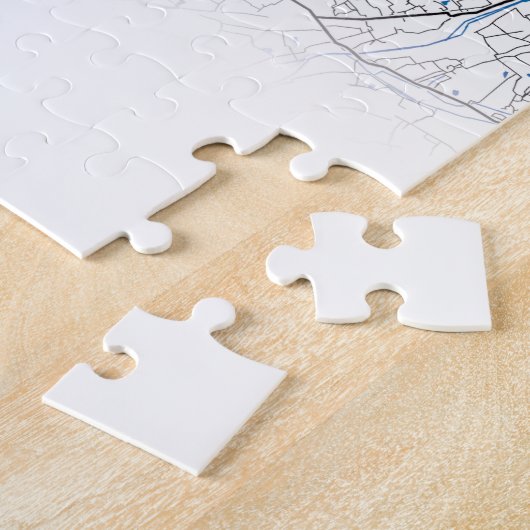 Dhaka Bangladesh City-plattegrond Eenvoudig minimu Legpuzzel (Zijkant)