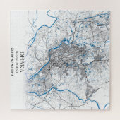 Dhaka Bangladesh City-plattegrond Eenvoudig minimu Legpuzzel (Horizontaal)