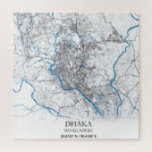 Dhaka Bangladesh City-plattegrond Eenvoudig minimu Legpuzzel (Verticaal)