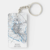 Dhaka Bangladesh City-plattegrond Eenvoudig minimu Sleutelhanger (achterkant)