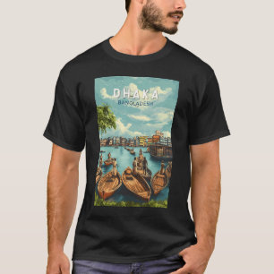 Dhaka Bangladesh Illustration Travel Art Vintage T-shirt