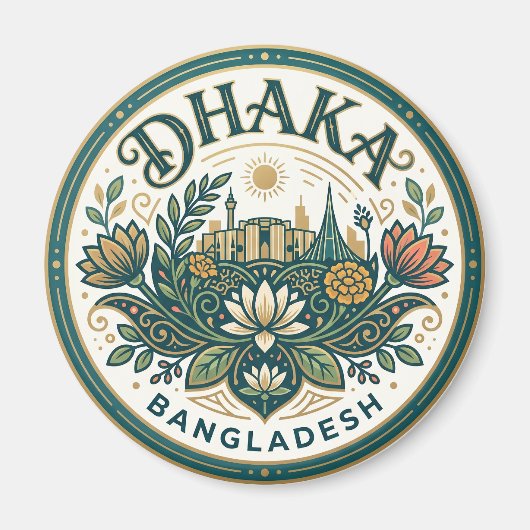 Dhaka Bangladesh Magneet (Voorkant)