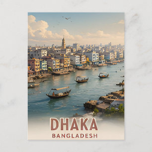 ✈️ Dhaka Bangladesh Reis Herinneringen 🌆 Briefkaart