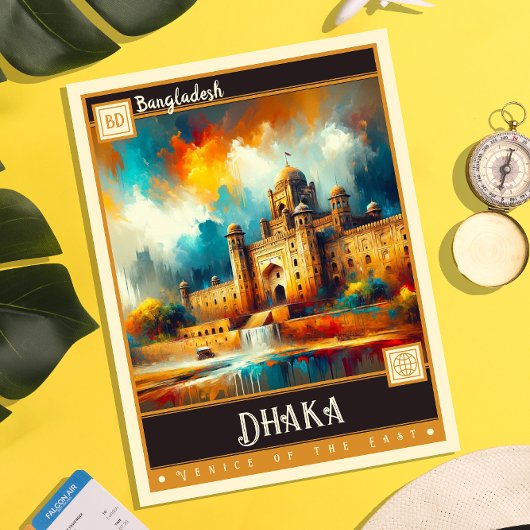 Dhaka, Bangladesh |  schilderij Briefkaart