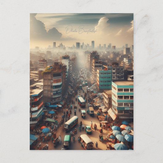  Dhaka Bangladesh Travel waterverf Bengaals Briefkaart (Voorkant)