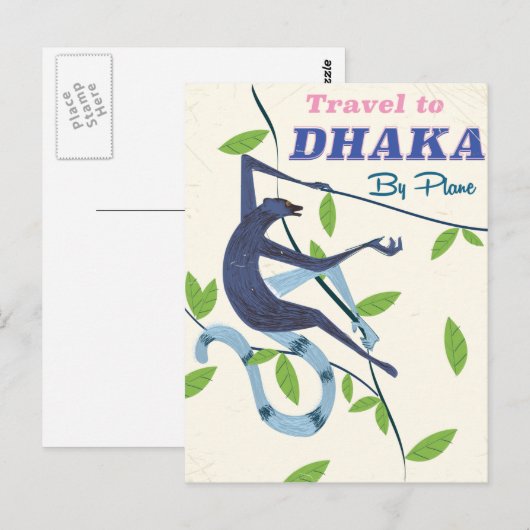 Dhaka, Bangladesh  vakantie poster. Briefkaart (Voorkant / Achterkant)