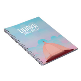 Dhaka Bangladesh Vintage stijl reisposter. Notitieboek