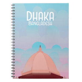 Dhaka Bangladesh Vintage stijl reisposter. Notitieboek
