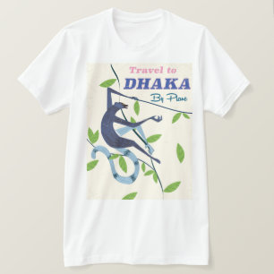 Dhaka, Bangladesh vintage vakantieposter. T-shirt