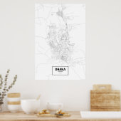Dhaka, Bangladesh (zwart op wit) Poster (Keuken)