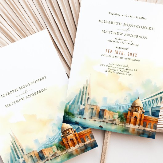 Dhaka City bruiloft uitnodiging Kaart