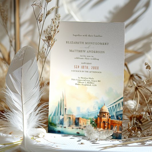 Dhaka City bruiloft uitnodiging Kaart