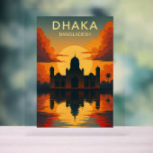 Dhaka Mausoleum Sunset – Digital Art Design Poster (Neutraal)