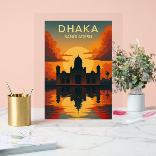 Dhaka Mausoleum Sunset – Digital Art Design Poster (Huwelijk)
