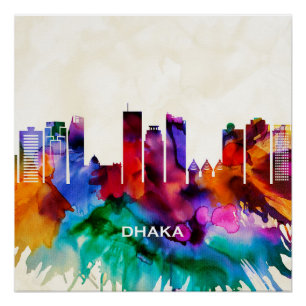 Dhaka Skyline Perfect Poster