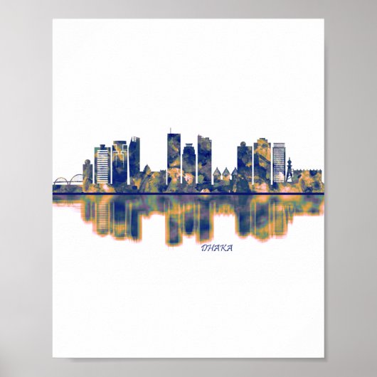 Dhaka Skyline Poster (Voorkant)